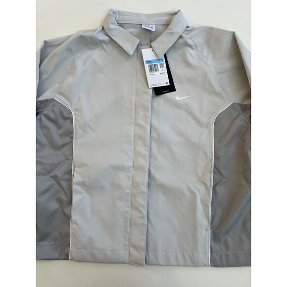 Nike Sportswear Woven Jacket Oversized Light Grey HQ3750-025 Women's Size M - Picture 8 of 12